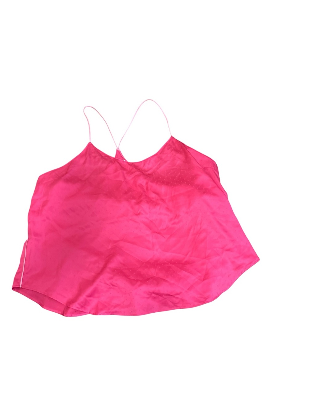 Victoria's Secret Hot Pink Polka Dot Satin Camisole Top XXL